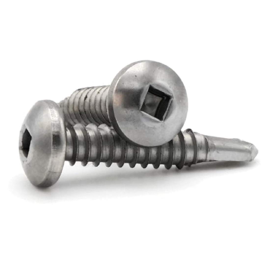 Picture of Brighton Best Br040957 #12-14X2 1/2",(Ft) Pan Head Square,#3 Point Bsd Self Drilling Screws Hardened Stainless Steel 410